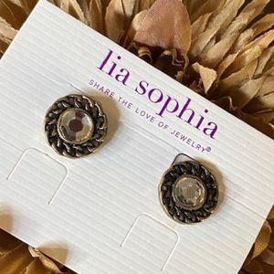 Lia Sophia "CHAINED” Cut Crystal Earrings